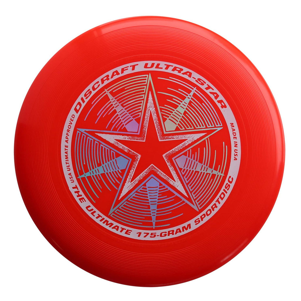 Discraft Ultra-Star 175G Ultimate Frisbee Sport Disc (6 Pack) Bright Red