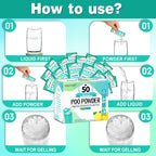 Crazythur Portable Toilet Gel, 50 Packets Camp Toilet Portable Gel, Poo Powder With Lemon Scent, Eco Gel For Portable Toilet Pow