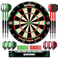 WINMAU Masters Pro Dartboard Set - Complete Dartboard Setup for Home Play & Practice - Easy Installation - Durable Bristle Dartb