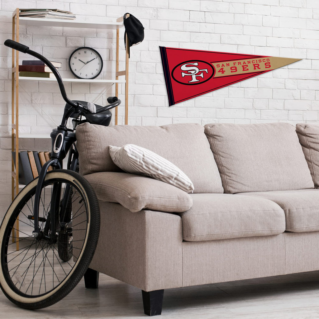 Rico Industries Nfl Football San Francisco 49Ers Retro 12'' X 30'' Felt Wall D  Cor Pennant - Great For Home/Bed Room/Man Cave D