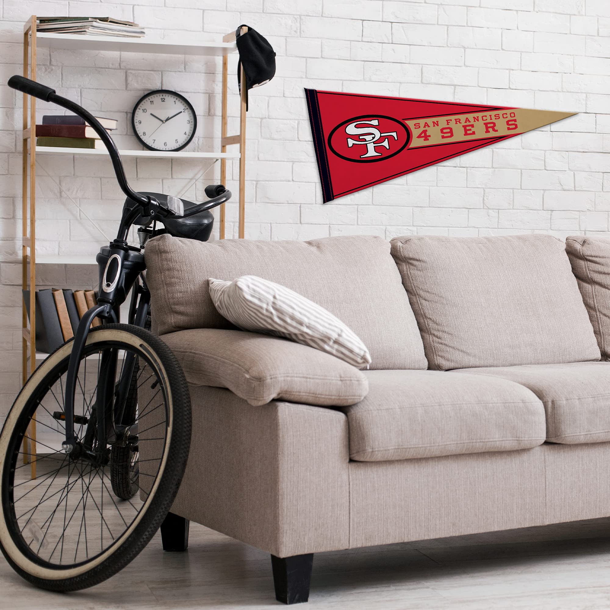 Rico Industries Nfl Football San Francisco 49Ers Retro 12'' X 30'' Felt Wall D  Cor Pennant - Great For Home/Bed Room/Man Cave D
