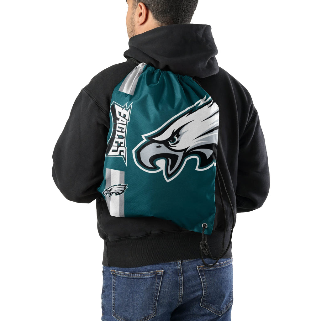 FOCO Philadelphia Eagles NFL Big Logo Drawstring Backpack