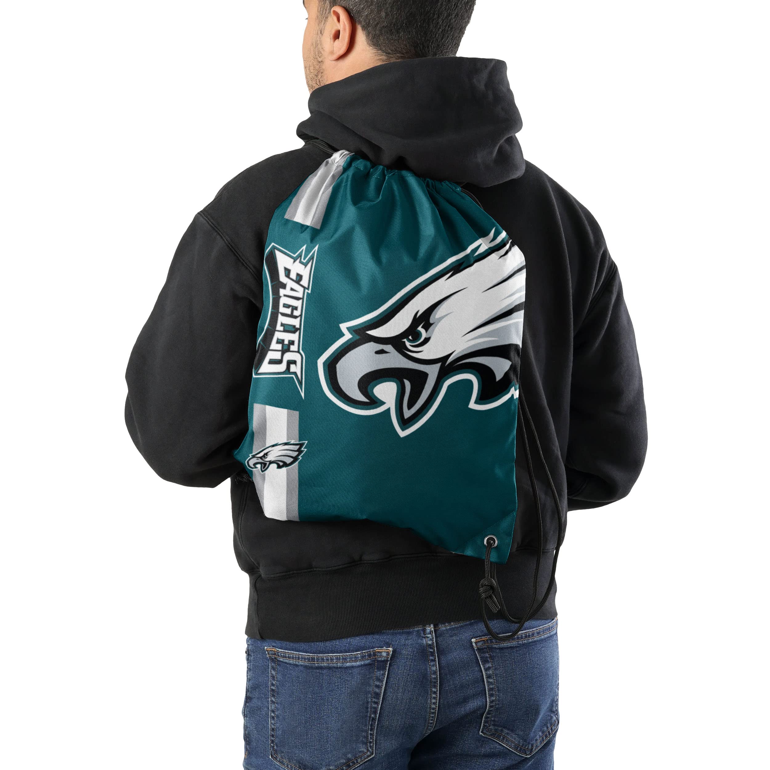 FOCO Philadelphia Eagles NFL Big Logo Drawstring Backpack
