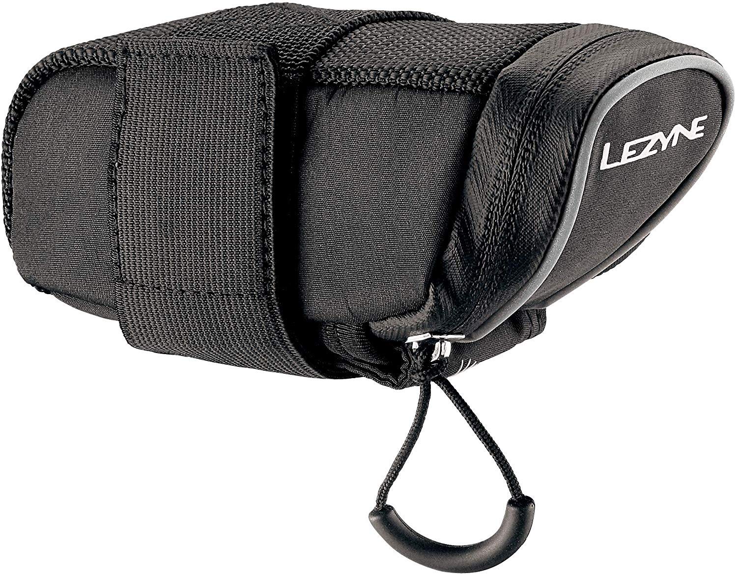 Lezyne Micro M-Caddy Compact Aerodynamic Wedge Cycling Saddle Bag with hook and loop Straps for Road and Mountain Bike, Medium -