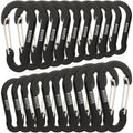 Booms Fishing 20Pack Carabiner Clips: Multi-Use Small Carabiner Clip - 1.57In Mini Keychain Caribeaner Clip For Keys, Camping, H