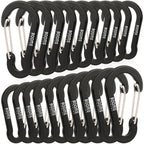 Booms Fishing 20Pack Carabiner Clips: Multi-Use Small Carabiner Clip - 1.57In Mini Keychain Caribeaner Clip For Keys, Camping, H