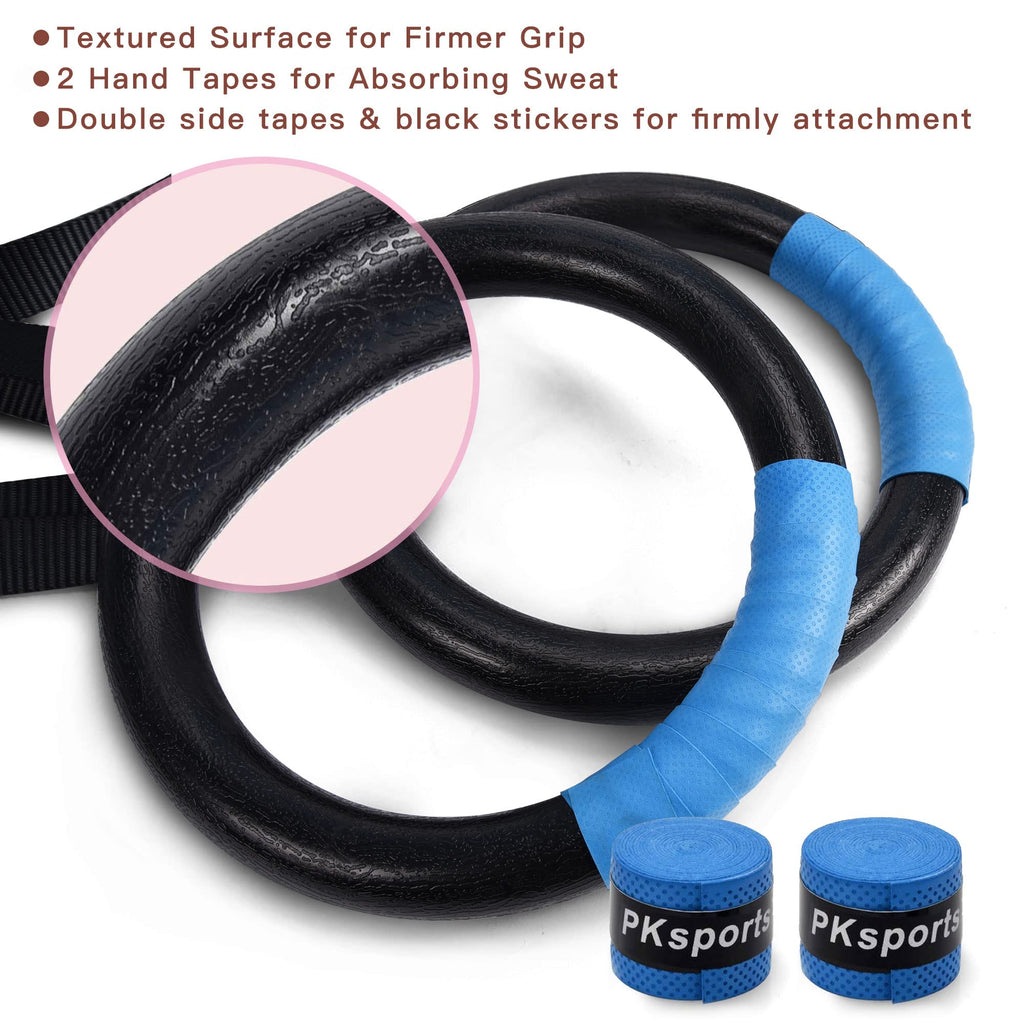 Pacearth Gymnastic Rings 1100Lbs Capacity With 14.76Ft Adjustable Buckle Straps Pull Up Exercise Rings Non-Slip Rings For Home G