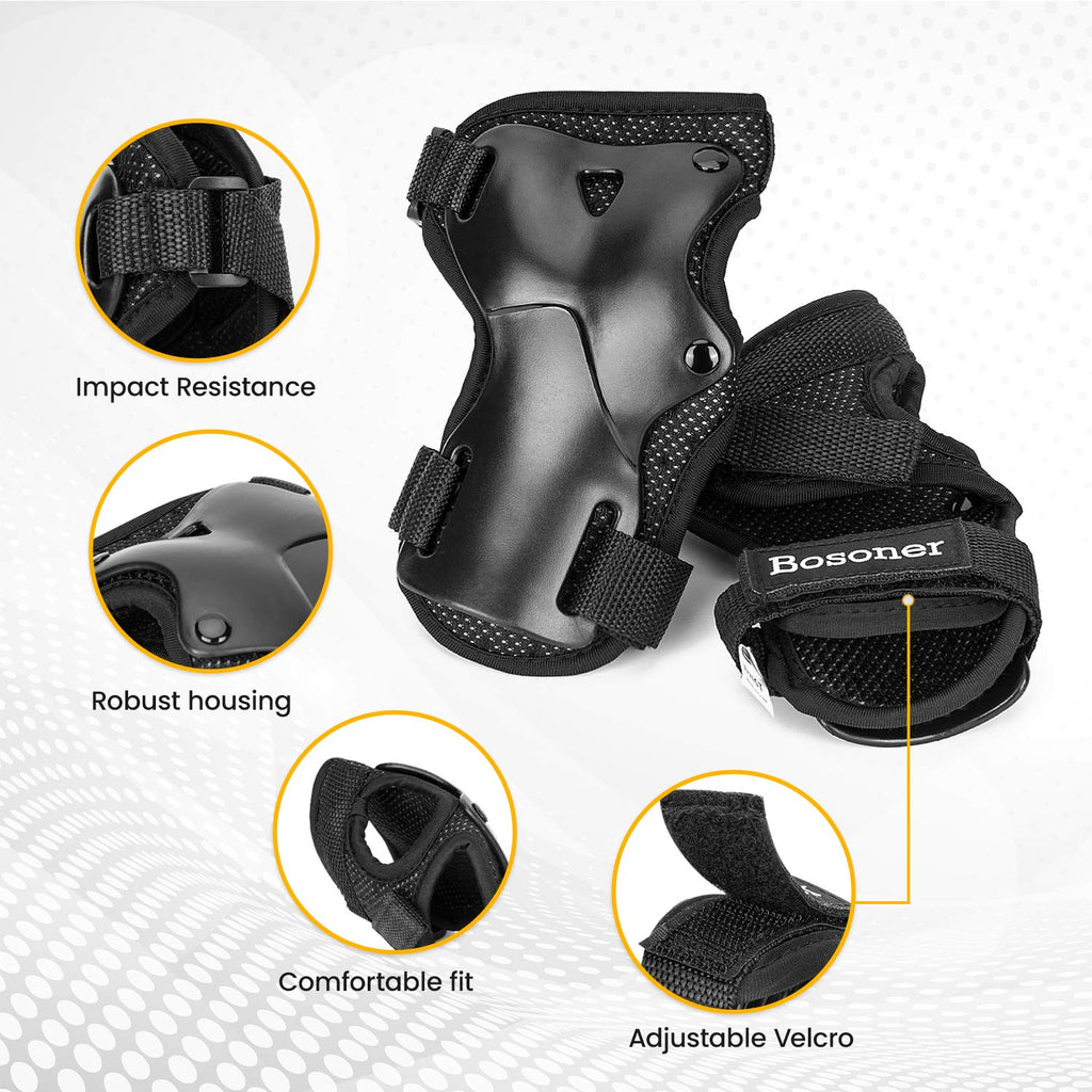 Wrist Guard, Bosoner Wrist Guards For Roller Skating, Skateboarding, Wristsavers Brace Protective Gear For Adults/Kids/Youth (1