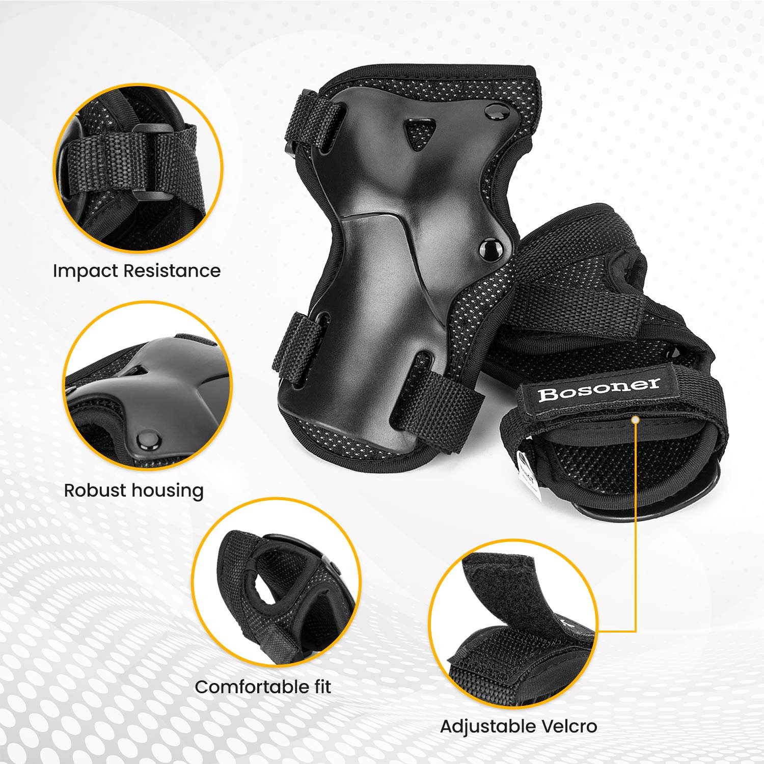 Wrist Guard, Bosoner Wrist Guards For Roller Skating, Skateboarding, Wristsavers Brace Protective Gear For Adults/Kids/Youth (1