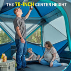 Timber Ridge 4-5 Person Instant Pop Up Cabin Hub Tent, 60S Easy Setup, Weather Resistant Family Tent With Rain Fly And Carry Bag