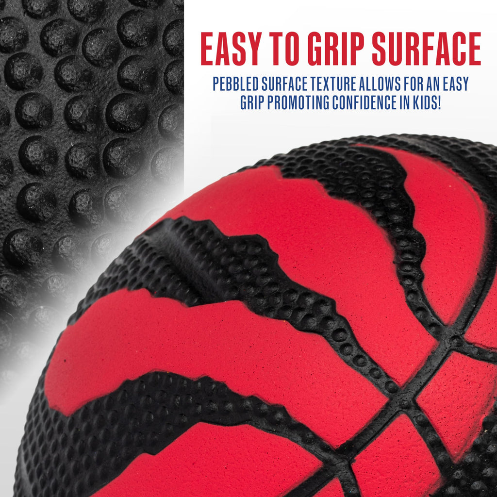Franklin Sports Nba Toronto Raptors Mini Foam Basketball - Kids 5.5'' Inch Toy Basketball For Over The Door + Mini Indoor Hoops