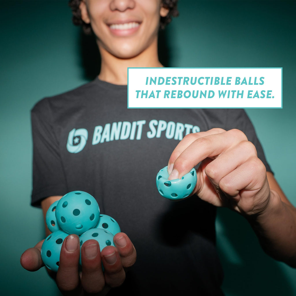 Bandit Sports Popper Plastic Baseballs, Made of Impact-Resistant and Rebounding Material, Perfect Practice Baseballs & Hitting B