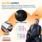 Alpcour Heating Massage Stadium Seat - Deluxe Reclining Bleacher Chair With Back & Arm Support - Built-In Heater And Massager -
