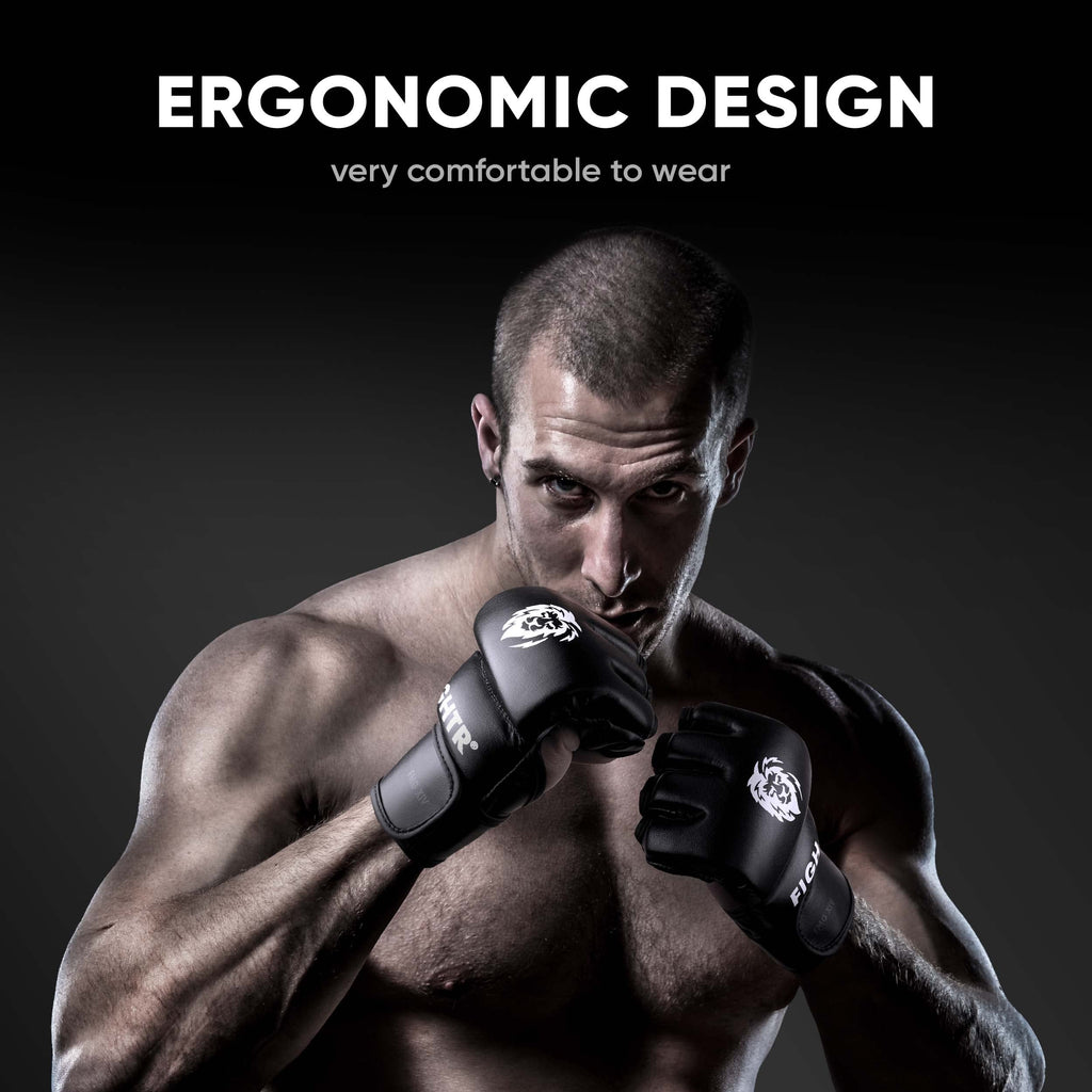 Fightra Pro Mma Gloves For Grappling Sparring Training, Kickboxing Martial Arts Muay Thai Punching Bag Mitt Training Boxing For