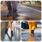 Wfarh Shoe Covers With Zipper, Waterproof Hard Sole Version Shoe Covers For Rain, Reusable Silicone Non Slip Shoe Covers Outdoor