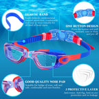 Cooloo Kids Swim Goggles, 2 Packs Swimming Goggles For Kids Girls Boys And Child Age 4-16
