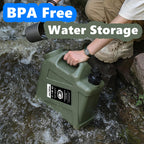 3.2 Gallon Water Jug With Spigot, Bpa Free Leak-Proof Camping Water Container, Portable Emergency Water Storage For Outdoor Hiki