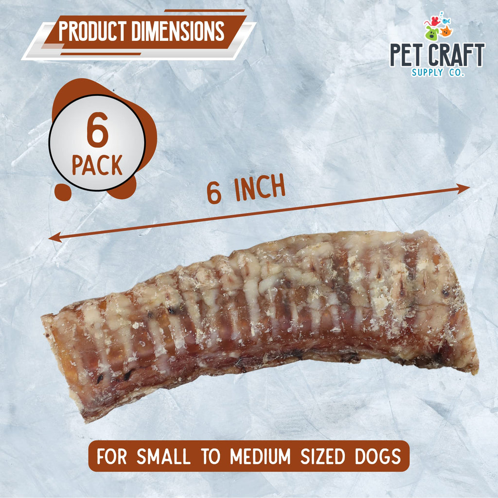 Pet Craft Supply All Natural Healthy Beef Trachea Bones Dog Chews Treats For Aggressive Chewers Long Lasting Rawhide Free Made I