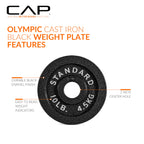 CAP Barbell 2-Inch Olympic Grip Plate, 10-Pounds