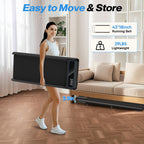 10% Incline Standing Under Desk Walking Pad Treadmill For Indoor Home Office - 2.5Hp Low Noise Running Treadmills With Smart Voi