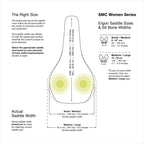Ergon Smc Sport Gel Women'S Bike Saddle, Ergonomic Seat, Gender Specific Design, Mountain/Trail/Touring, Black Single Tire, Wome