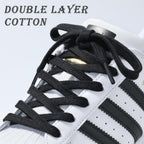 Handshop Wide Flat Athletic Shoelaces 516(2 Pair) - Shoe Laces For Sneakers And Casual Shoes Replacements Black 40 Inch (100Cm)