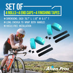 Alien Pros Bike Handlebar Tape Eva (Set Of 4) Bianchi Green - Enhance Your Bike Grip With These Bicycle Handle Bar Tape - Wrap Y