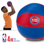 Franklin Sports Nba Detroit Pistons Toy Basketballs - 2 Pack Of Kids Soft Mini Basketballs For Over The Door + Indoor Hoops - Nb