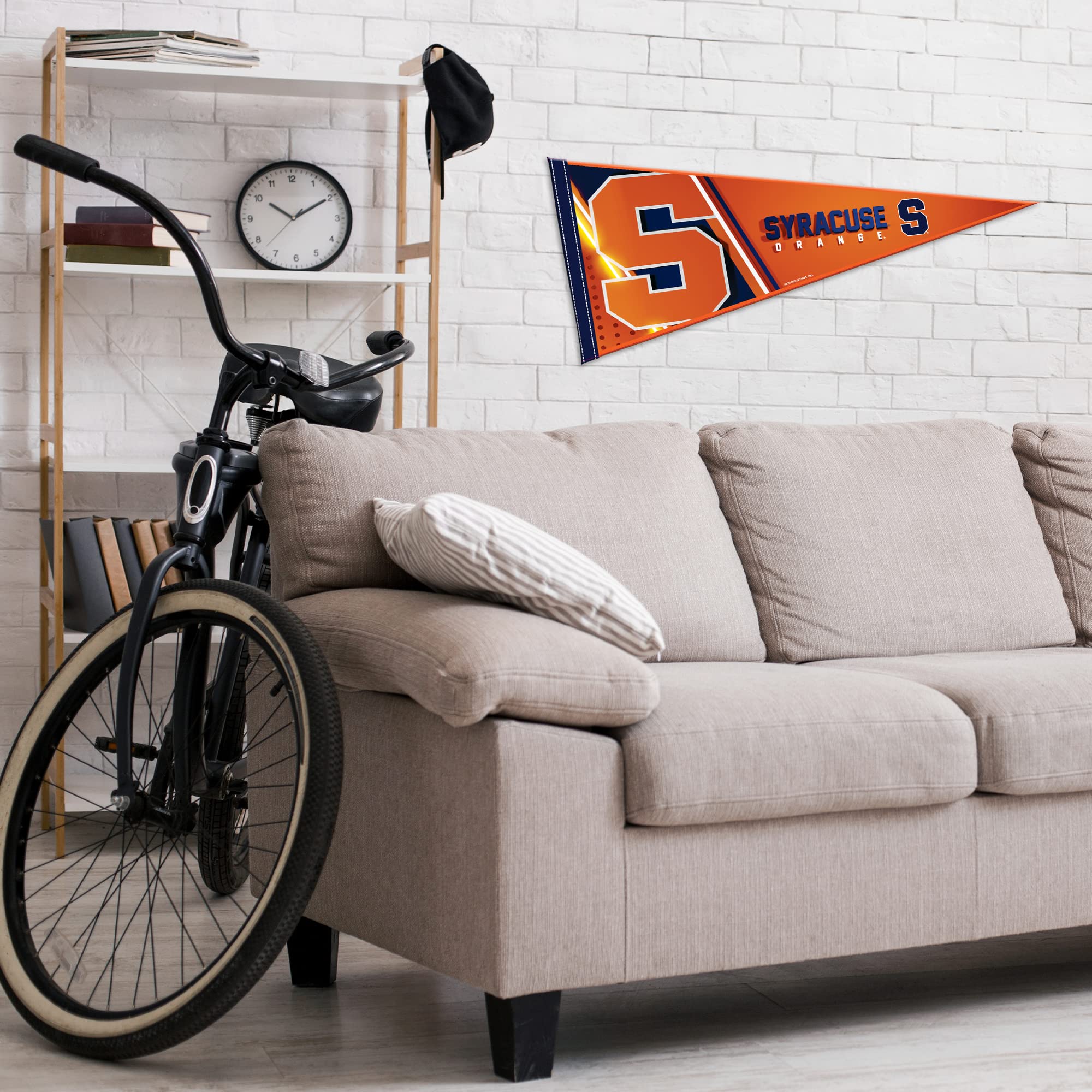 Rico Industries Ncaa Syracuse Orange Primary 12'' X 30'' Felt Wall D  Cor Pennant - Great For Home/Bed Room/Man Cave D  Cor