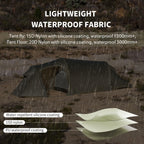 Naturehike Opalus Tunnel Tent With Vestibule, Waterproof 2-3 Person Backpacking Tent, Double Layer Tents For Camping
