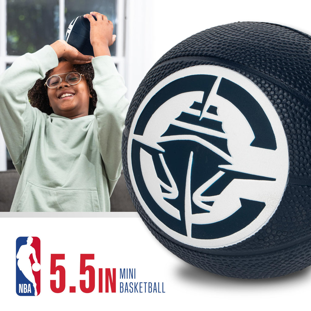 Franklin Sports Nba Los Angeles Clippers Mini Foam Basketball - Kids 5.5'' Inch Toy Basketball For Over The Door + Mini Indoor H