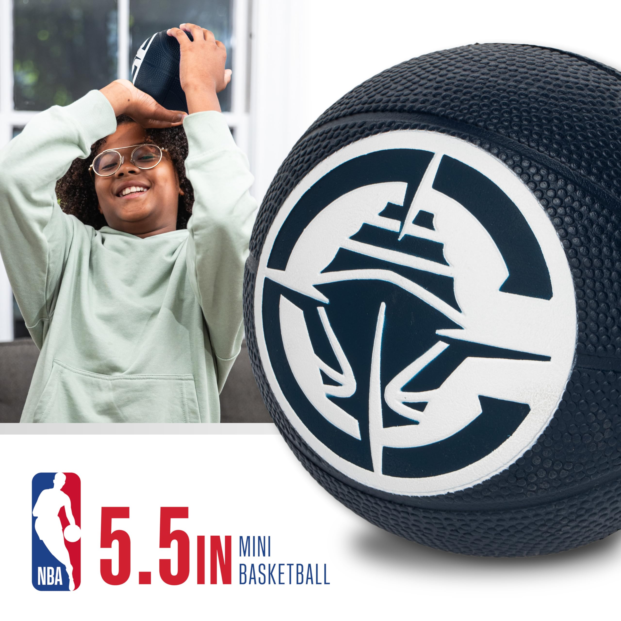 Franklin Sports Nba Los Angeles Clippers Mini Foam Basketball - Kids 5.5'' Inch Toy Basketball For Over The Door + Mini Indoor H