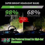 10L0L Golf Cart Headlight Bulb Lights For Ezgo Club Car Ds Precedent, Super Bright Fog Light Bulbs Golf Cart Light Kit White(Mus