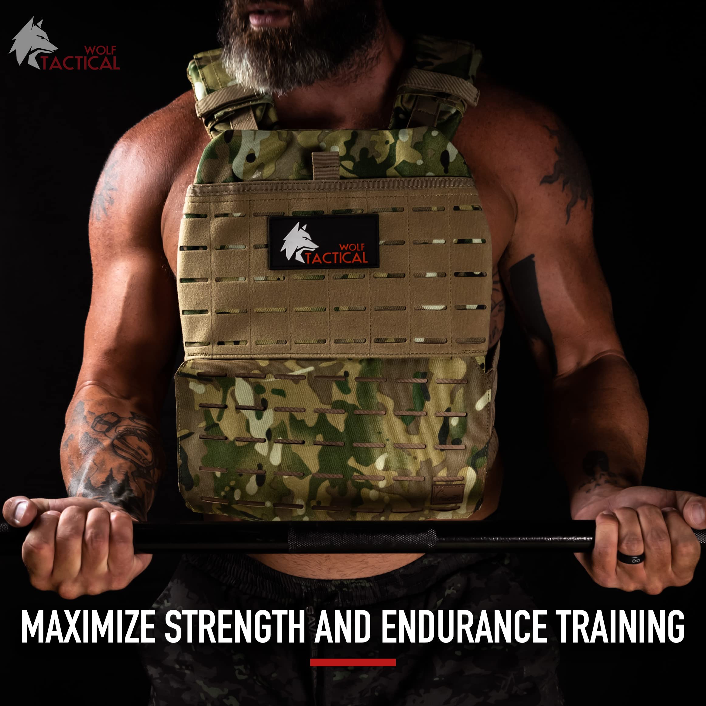 Wolf Tactical Weight Vest Plates - 5.75/8.75/14.5/19.75Lb Pairs - Wods, Strength Training, Running, Heavy Workouts