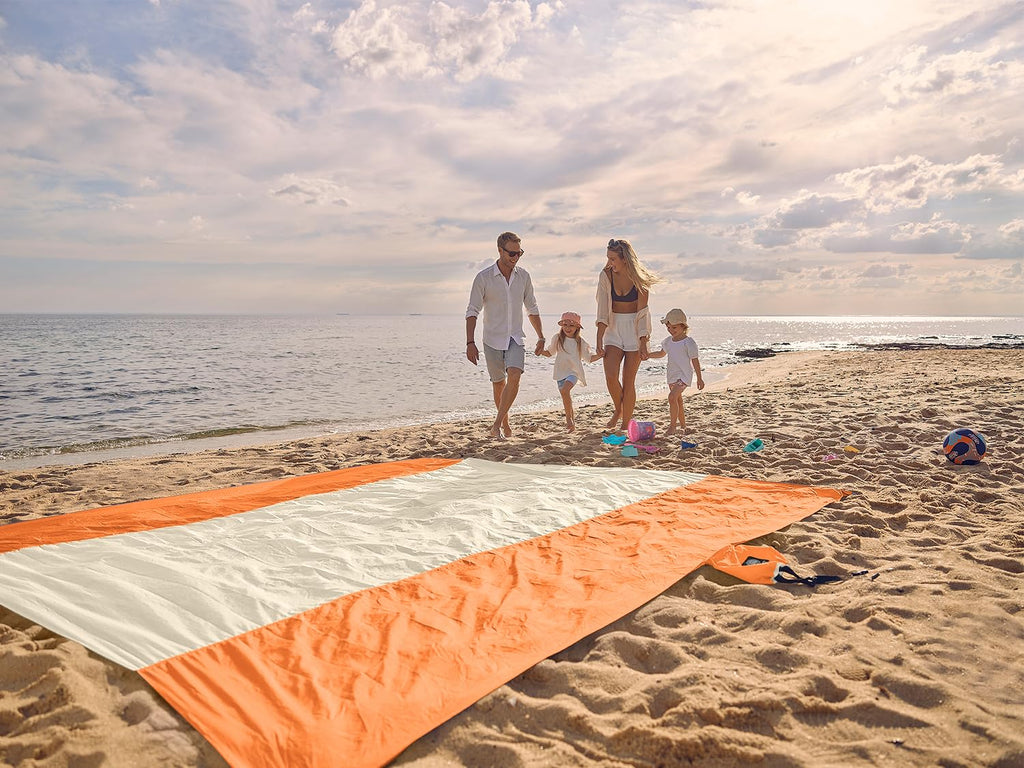 WEKAPO Beach Blanket - Sandproof Waterproof Extra Large Beach Mat | Oversized Sand-Free Lightweight Quick-Drying | Beach Essenti