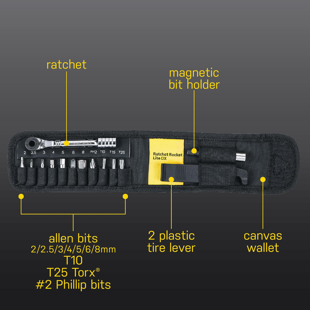 Topeak Tt2524 Ratchet Rocket Lite Dx Tool , Black, 12