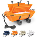 Cuddy Crawler Cooler with Wheels - 40 QT Amphibious Floating Cooler and Dry Storage Vessel - Orange