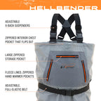 Frogg Toggs Mens Hellbender Breathable Stockingfoot Fishing Chest Wader, Slate/Gray, Small Us
