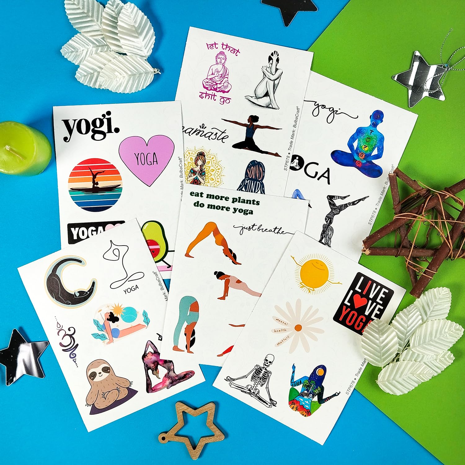 100Pcs Yoga Stickers And Decals, Yoga Gifts For Women, Yoga Gifts For Yoga Instructor, Yoga Lover, Yoga Gifts For Mom, Yoga Stic