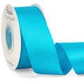 Ribbli Turquoise Blue Double Faced Satin Ribbon,1-1/2    X Continuous 25 Yards,Use For Bows Bouquet,Gift Wrapping,Wedding Decora