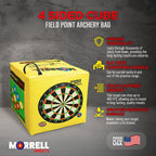 Morrell Double Duty 450 Fps Cube Field Point Archery Bag Target With Traditional Bullseyes, Nine-Ball, Dartboard Game, And Deer