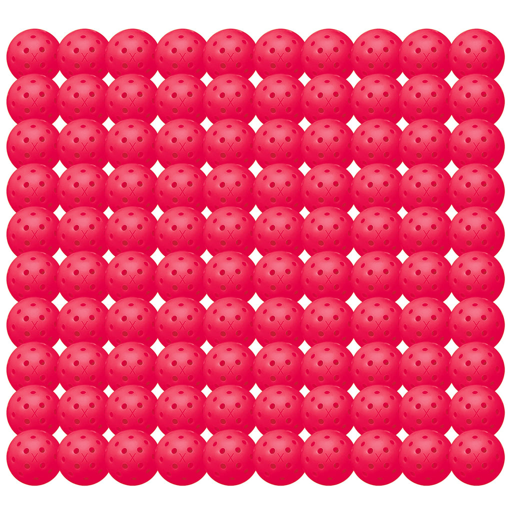 Franklin Sports X-40 Pickleballs - Outdoor - 100 Pack Bulk - Usa Pickleball Approved - Pink - Official Ball Of Us Open Picklebal