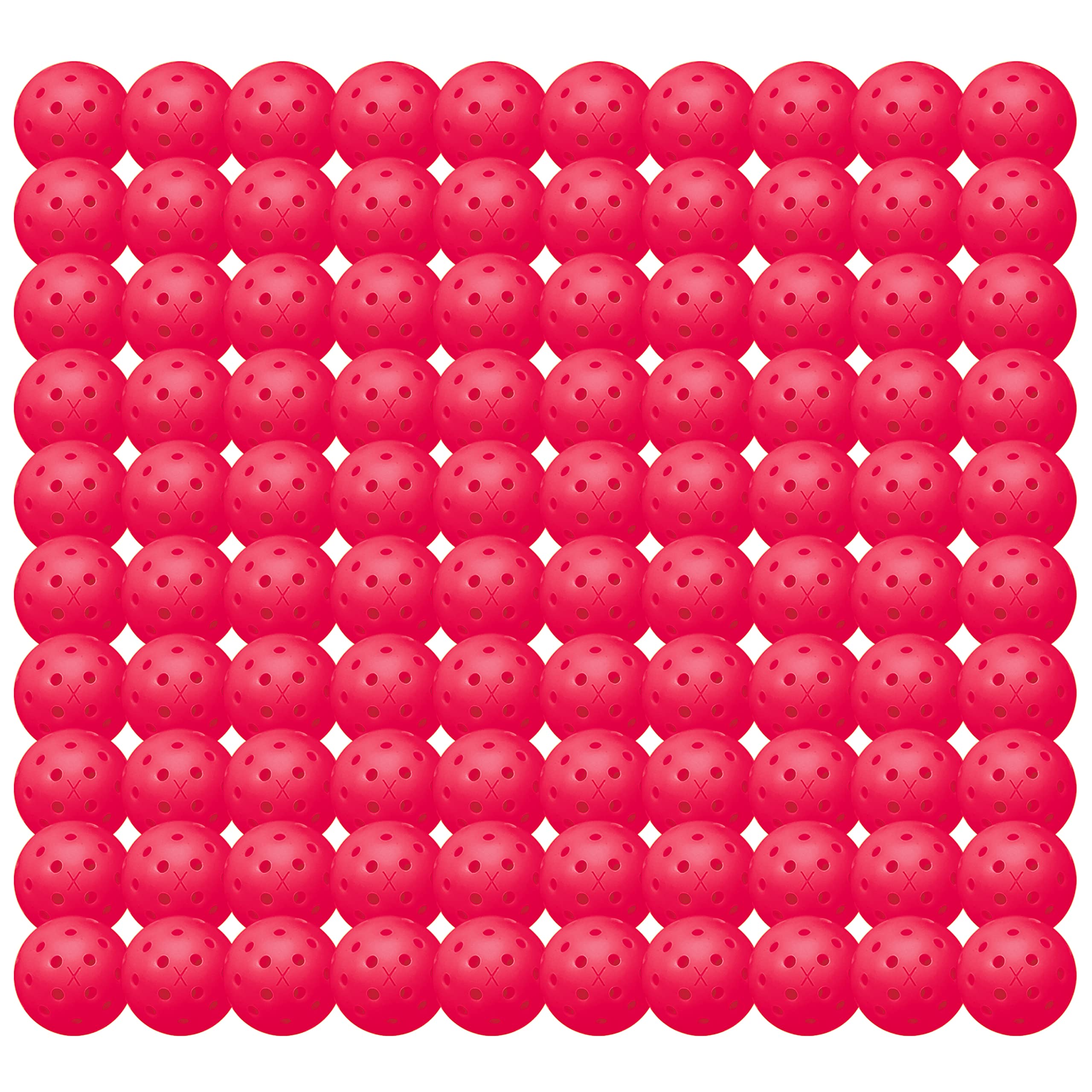 Franklin Sports X-40 Pickleballs - Outdoor - 100 Pack Bulk - Usa Pickleball Approved - Pink - Official Ball Of Us Open Picklebal