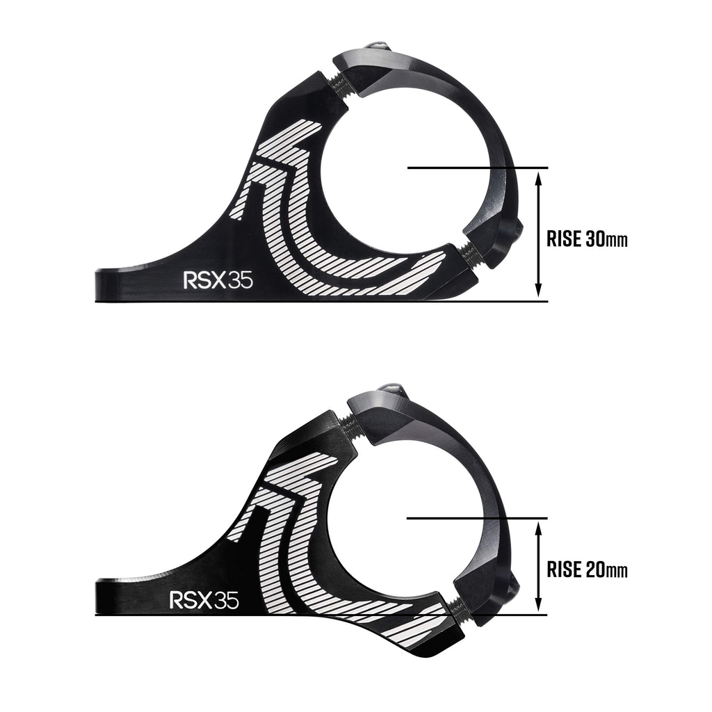 Funn Rsx Mountain Bike Direct Mount Bike Stem With 35Mm Bar Clamp, 2 Pieces Lightweight Split Design For Dual Crown Forks, Adjus