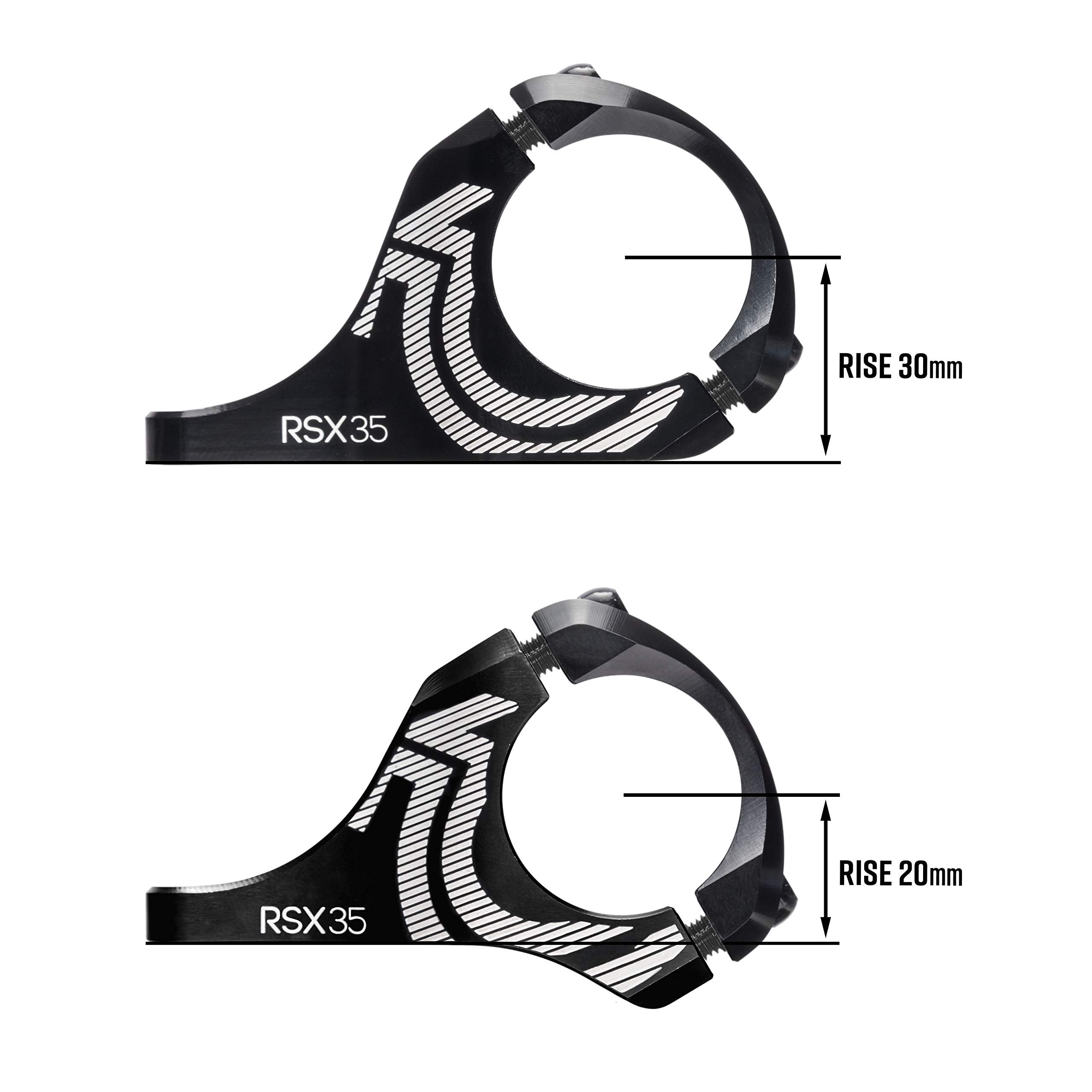 Funn Rsx Mountain Bike Direct Mount Bike Stem With 35Mm Bar Clamp, 2 Pieces Lightweight Split Design For Dual Crown Forks, Adjus