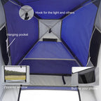Outdoor Shower Tent Changing Room Privacy Portable Camping Shelters (White Blue)