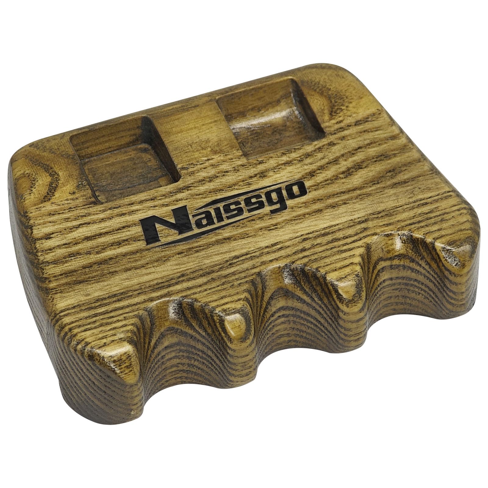 Naissgo Cue Rest Cue Stick Holder Pool Cue Holder(Wood, Vintage Color,3 Holes)