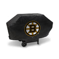 Rico Industries NHL Boston Bruins Black Deluxe Grill Cover Deluxe Vinyl Grill Cover - 68 Wide/Heavy Duty/hook and loop Staps