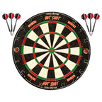 Ruthless Hot Shot Dart Board  Endurance Round Wire Sisal Dartboard Including 2 Sets Of Steel Tip Darts (Db073)