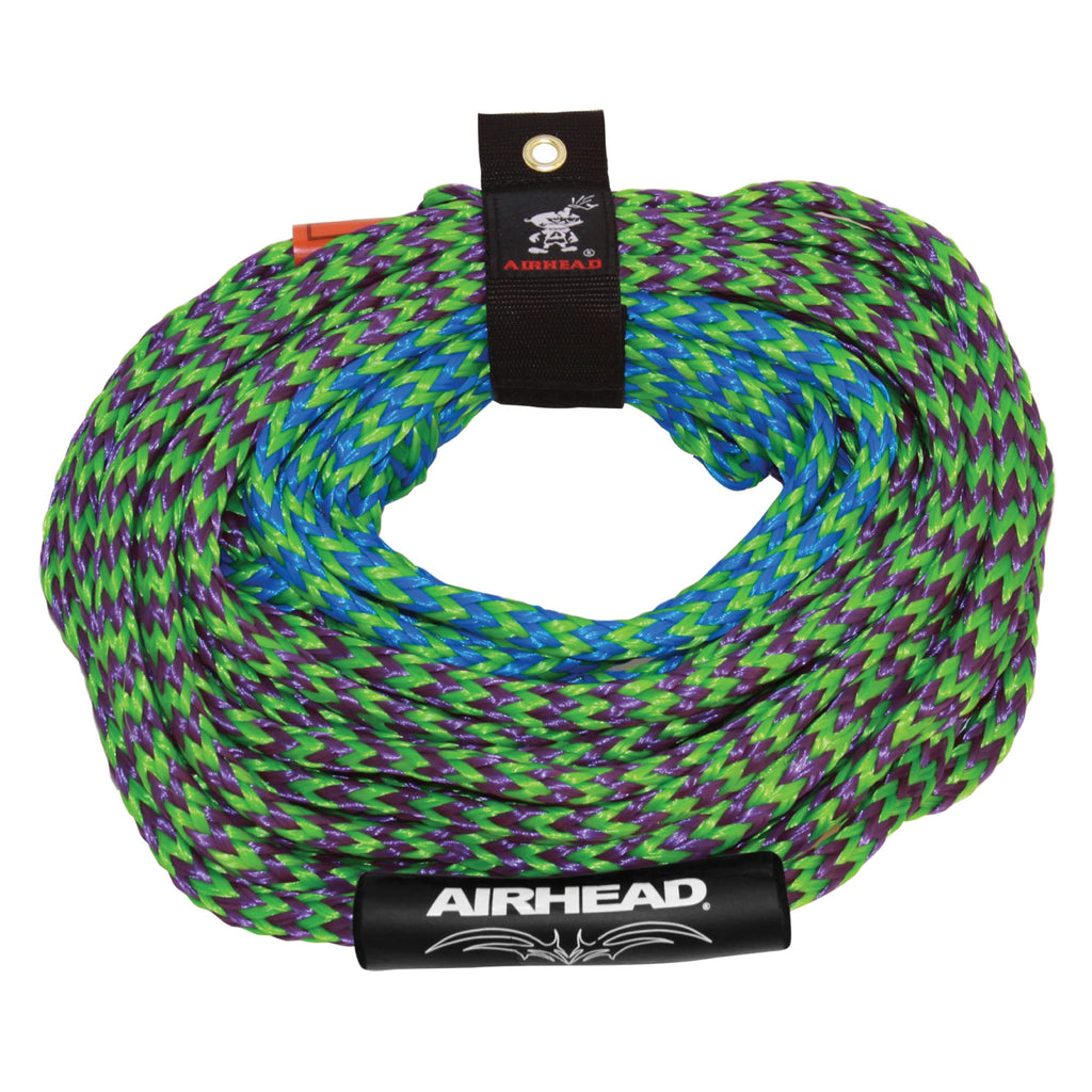 Airhead 2 Section Tow Rope, 1-4 Rider Towable Tube Compatible, Dual Sections, 4,150Lb Break Strength, 50 Ft And 60 Ft Options, K